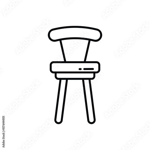 Bar Stool vector icon stock illustration