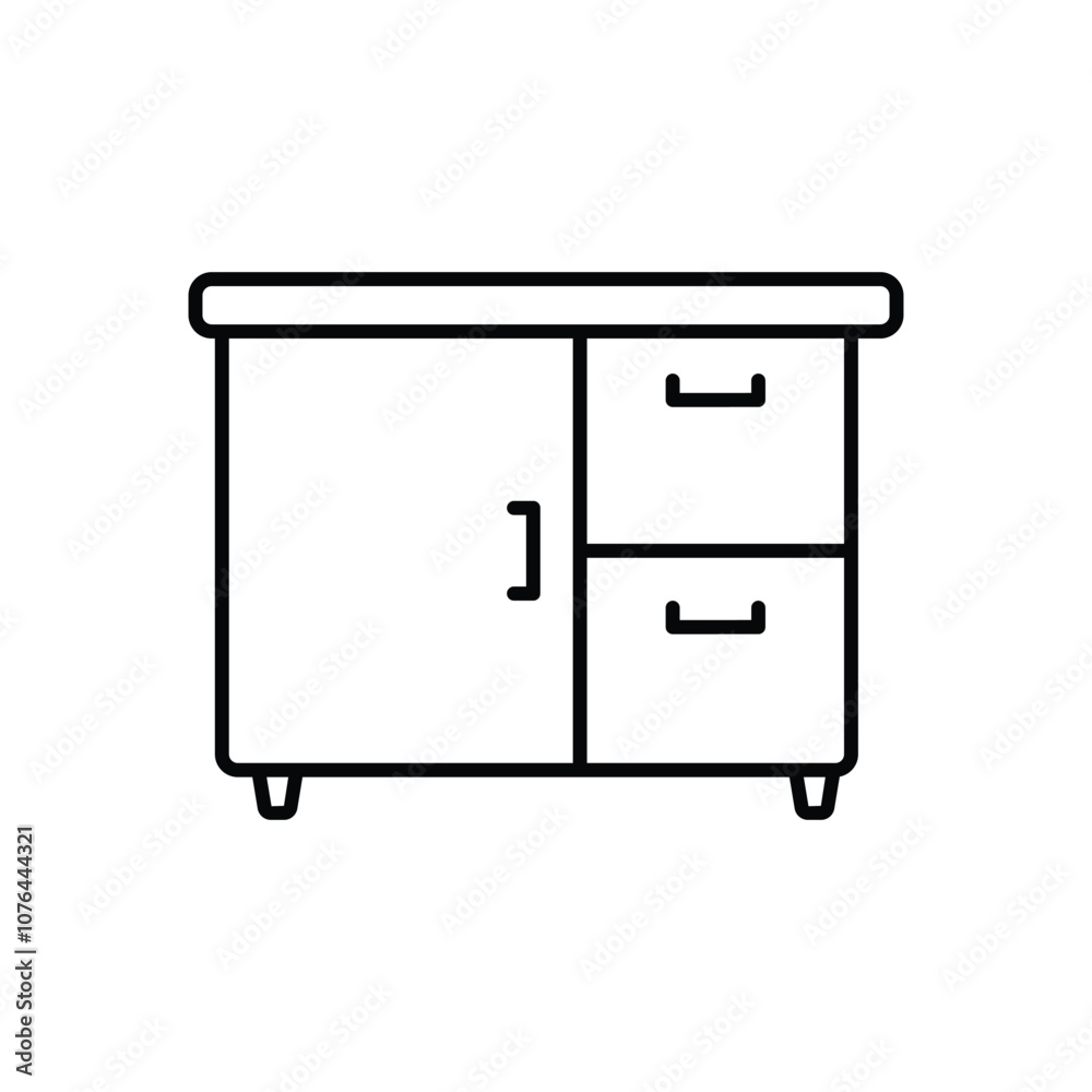Sideboard vector icon stock illustration Sideboard vector icon stock illustration