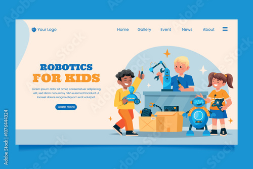 Robotics Workshop Webpage Design for Kids