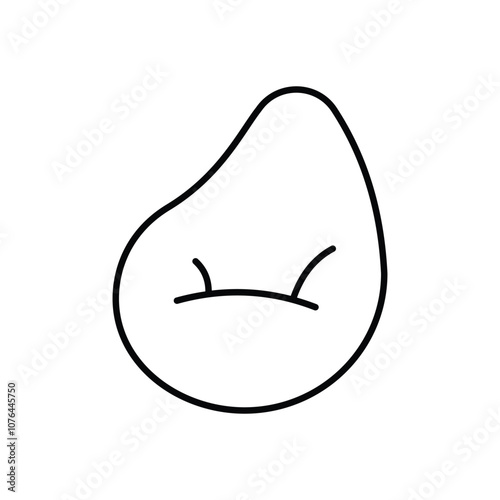 Bean Bag Chair vector icon stock illustration