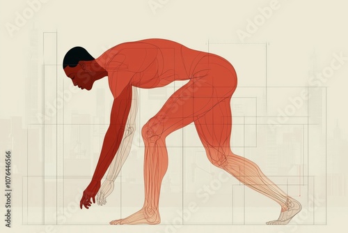 Infographic Illustration Showing Proper Form for Athletic Movement