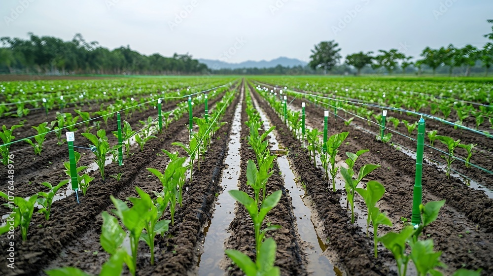 Advanced irrigation system in a smart farming cutting edge sensor technology and data analytics to enhance water efficiency crop growth and overall agricultural productivity in a sustainable manner Advanced irrigation system in a smart farming cutting edge sensor technology and data analytics to enhance water efficiency crop growth and overall agricultural productivity in a sustainable manner