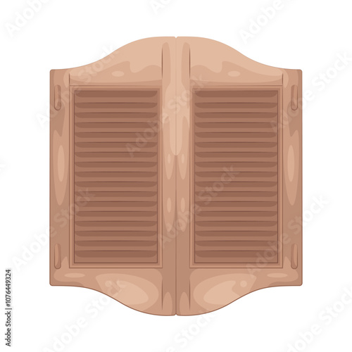 Illustration of saloon door 