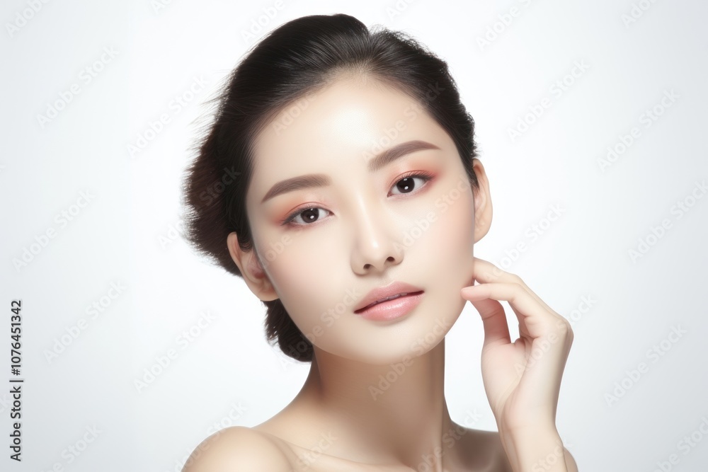 Woman skincare advertisement portrait adult photo. Woman skincare advertisement portrait adult photo.