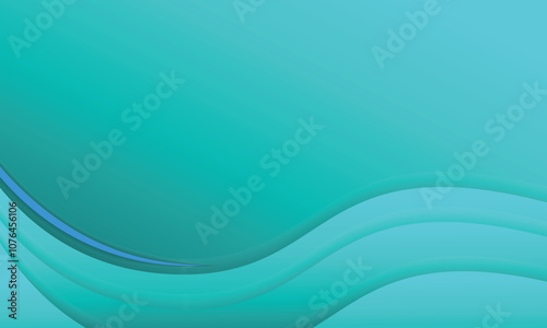 Abstract blue and black wave wide background banner