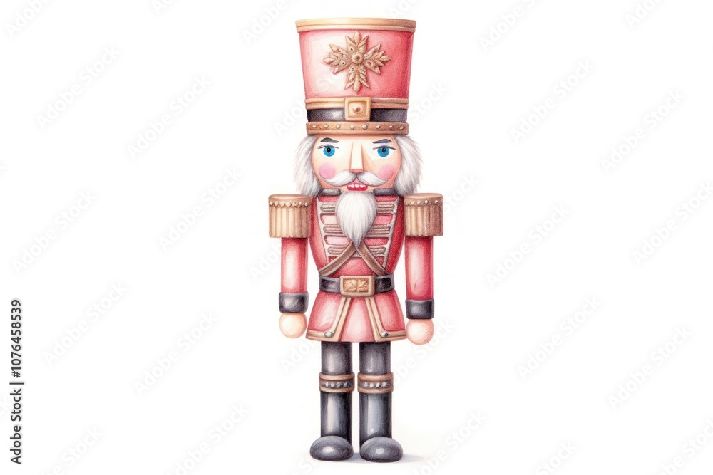Christmas nutcracker white background representation celebration. Christmas nutcracker white background representation celebration.
