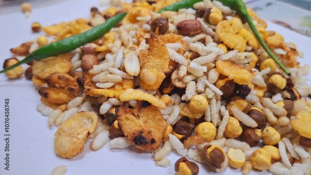 A savory mix of gram, peanuts, sprouted beans, and chilies, creating a flavorful, protein-packed, and spicy snack delight! A savory mix of gram, peanuts, sprouted beans, and chilies, creating a flavorful, protein-packed, and spicy snack delight!