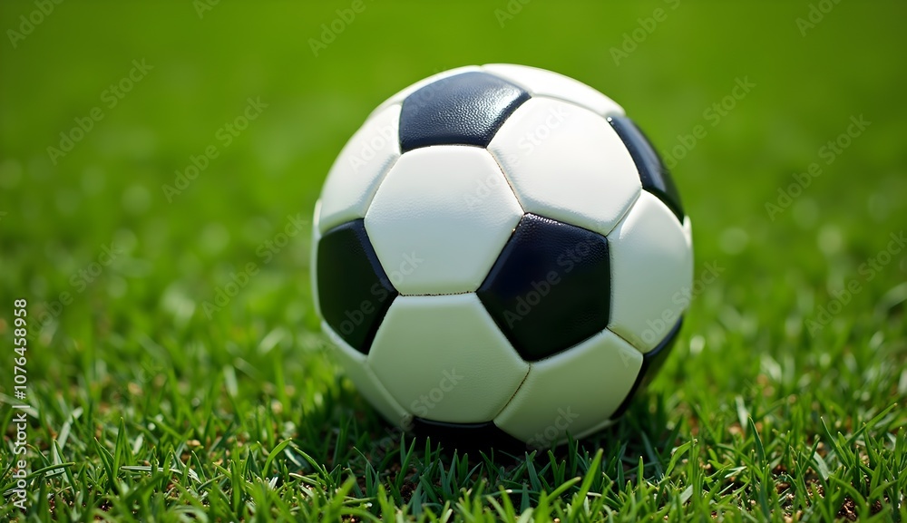 soccer ball on grass soccer ball on grass