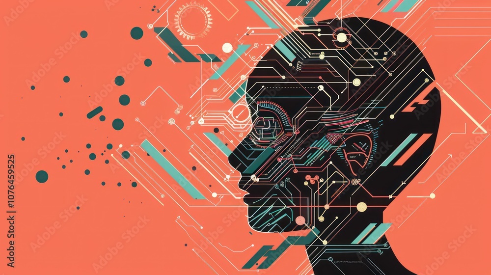 Fototapeta premium Artificial Intelligence Abstract