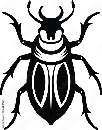 Solid color Goliath Beetle vector design