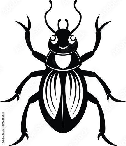 Solid color Goliath Beetle vector design