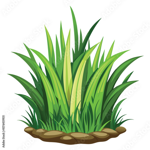 Realistic Grass Clump Illustration