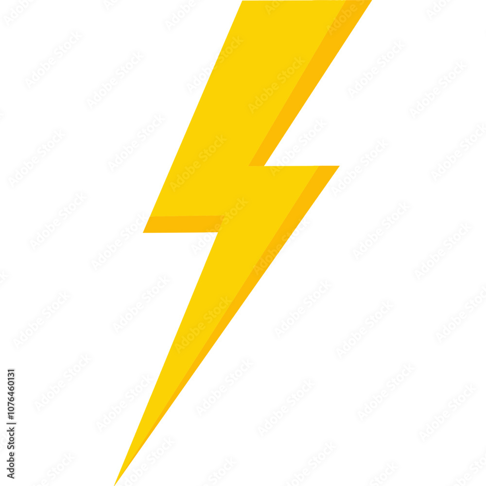 Flash icon. Lightning Bolt icon. Yellow Thunder symbol 