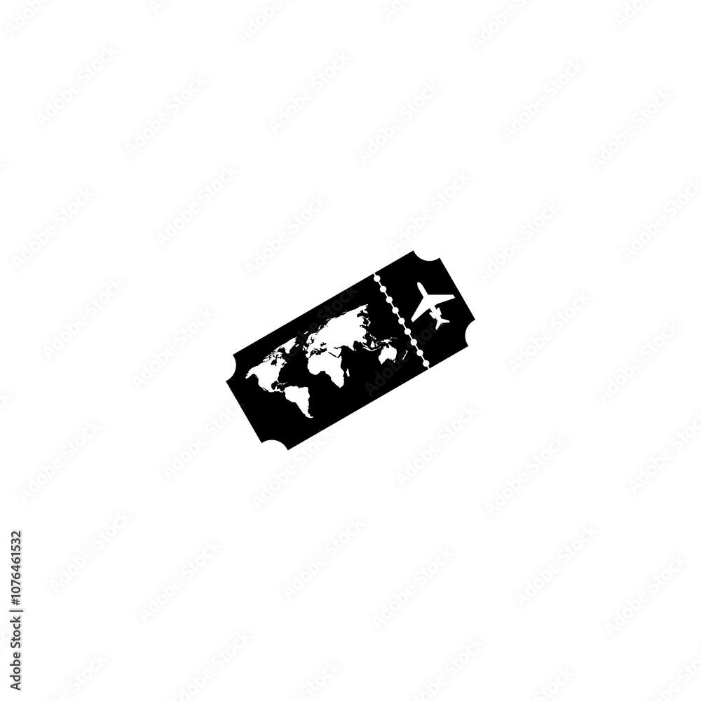 Flight ticket icon isolated on white background Flight ticket icon isolated on white background