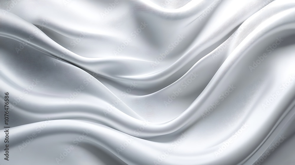Obraz premium Abstract Swirling White Fabric with Subtle Texture