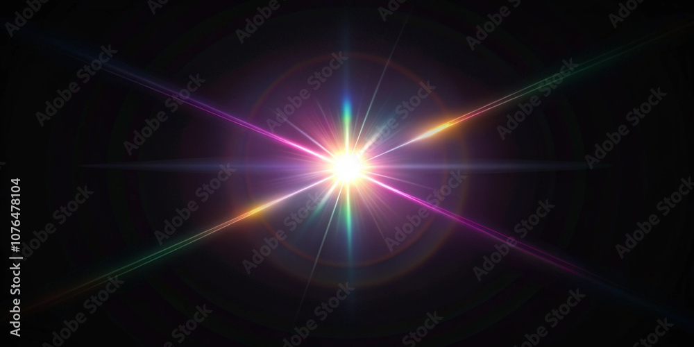 Lens sun flare abstract effect on black background. Abstract Sun burst, sun flare nature abstract rainbow colorful backdrop, blinking sun burst, lens flare optical rays. Lens sun flare abstract effect on black background. Abstract Sun burst, sun flare nature abstract rainbow colorful backdrop, blinking sun burst, lens flare optical rays.