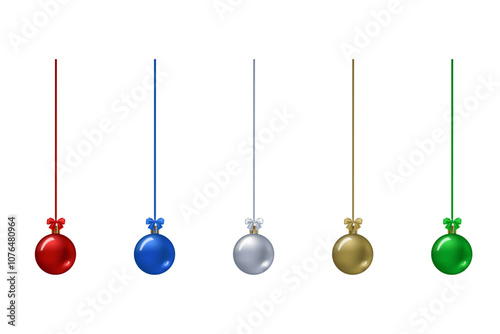 Christmas Ball Set Isolated