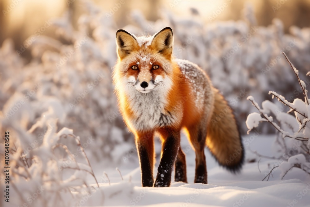 Fox landscape wildlife animal. Fox landscape wildlife animal.