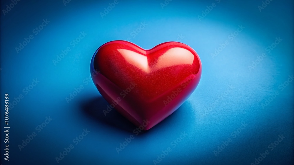 Heart Drawn in Red on a Blue Background for Valentine's Day Celebration, Perfect for Romantic Themes and Love Messages, Ideal for Cards, Gifts, and Decorations Heart Drawn in Red on a Blue Background for Valentine's Day Celebration, Perfect for Romantic Themes and Love Messages, Ideal for Cards, Gifts, and Decorations