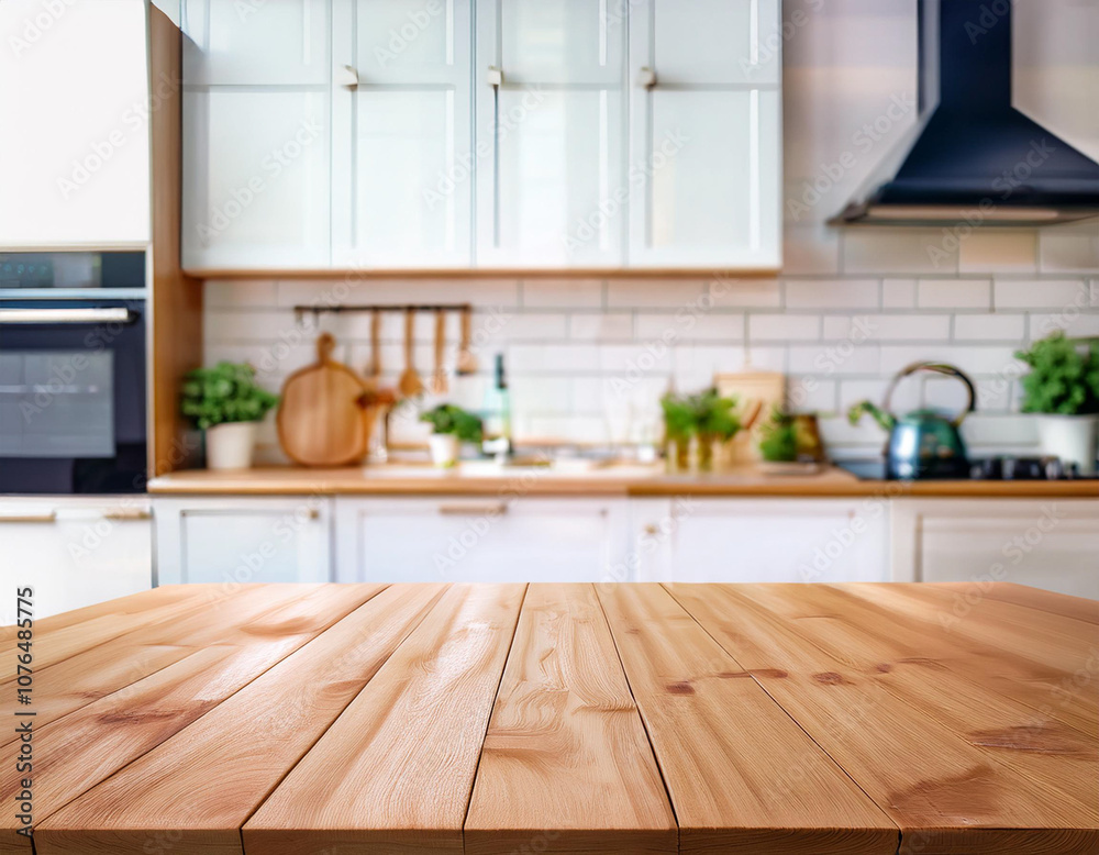 modern kitchen interior with wood stand modern kitchen interior with wood stand