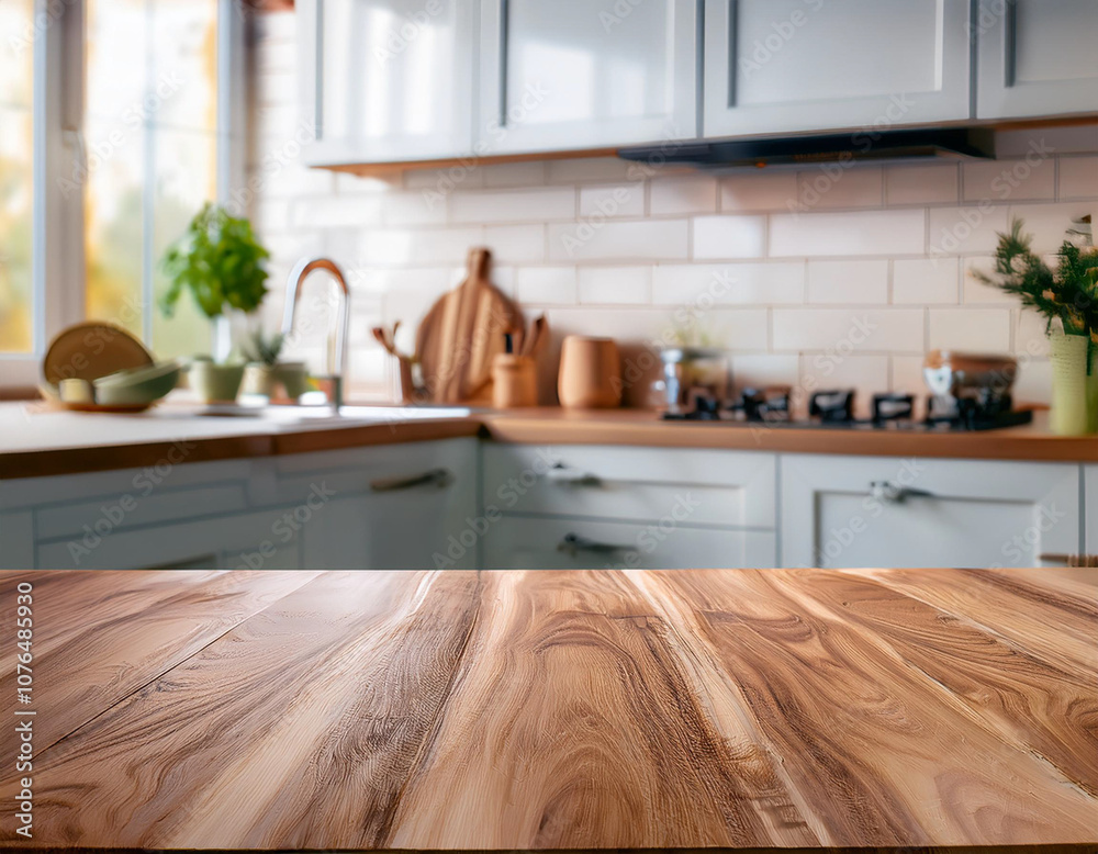 modern kitchen interior with wood stand modern kitchen interior with wood stand