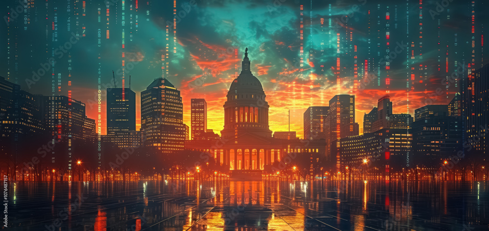 Obraz premium financial concept image showcasing GDP growth, inflation rates, unemployment figures, and stock market trends