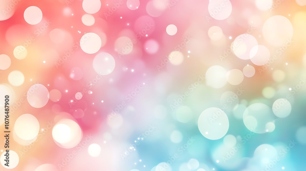 Abstract Background with Colorful Bokeh Lights and Soft Gradient Abstract Background with Colorful Bokeh Lights and Soft Gradient