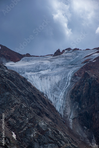 glacier in the mountains
