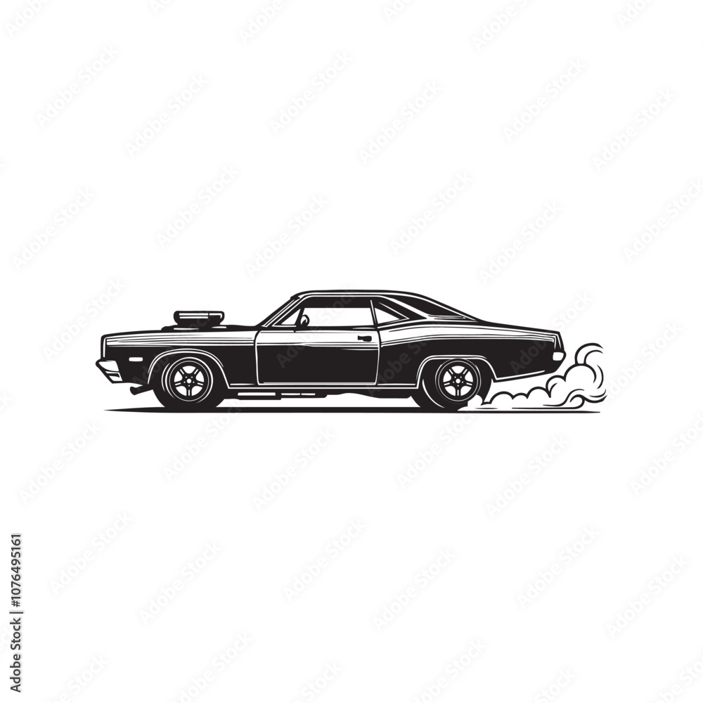 Naklejka premium car silhouette vector on a white background