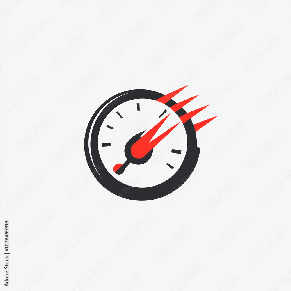 Speedometer with red flames, symbolizing fast speed and power. Speedometer with red flames, symbolizing fast speed and power.