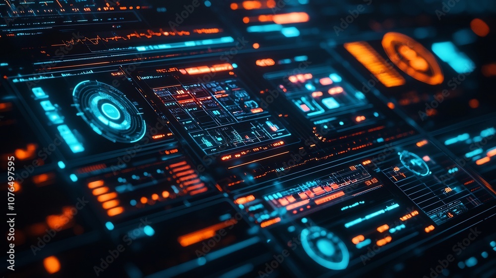 Futuristic Digital Dashboard for Synchronized Remote and Project Management