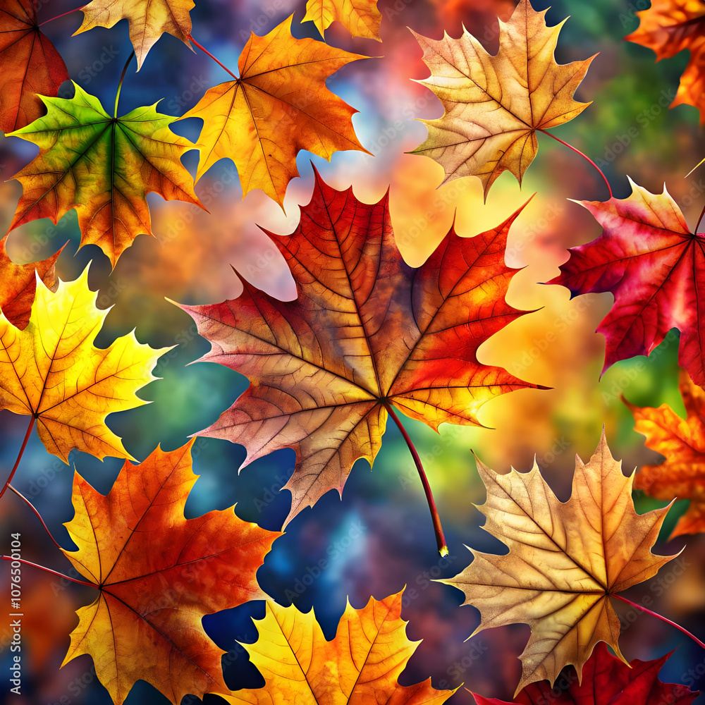 Fototapeta premium a fall leaves picture