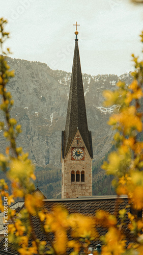 hallstatt church view