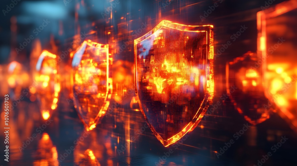 Digital Fortress: Fiery Shields Protect Data in a Cyber Landscape Digital Fortress: Fiery Shields Protect Data in a Cyber Landscape