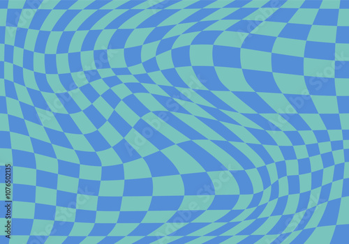 Psychedelic checkerboard poster