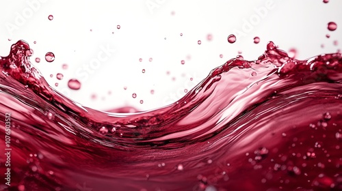 Red wine splash isolated on white background