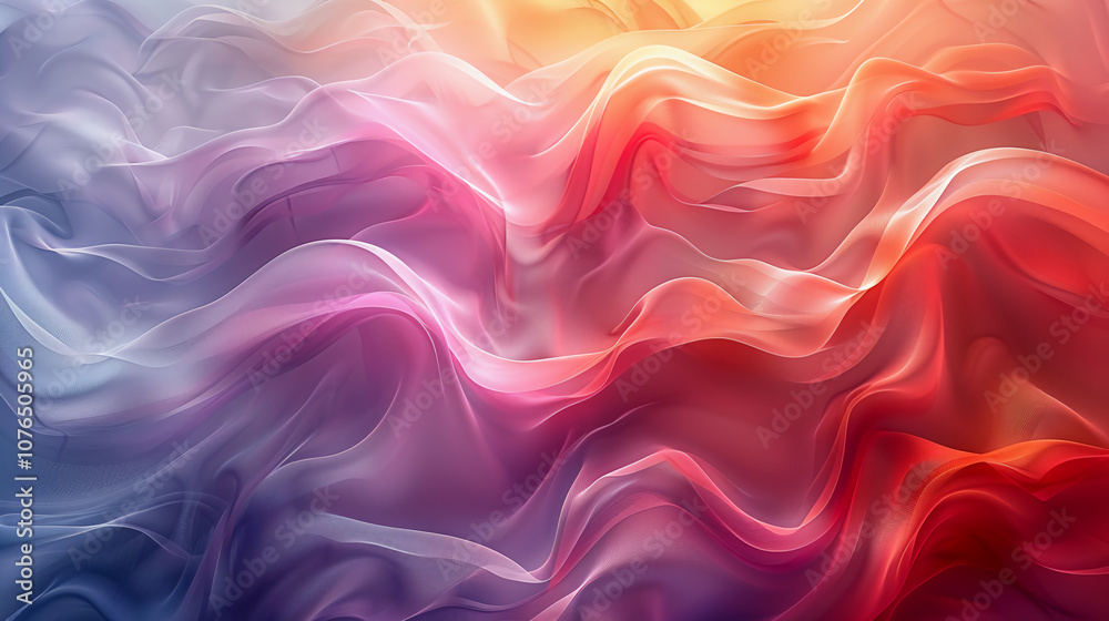 Vibrant Abstract Fabric Waves in Soft Pastel Colors Vibrant Abstract Fabric Waves in Soft Pastel Colors