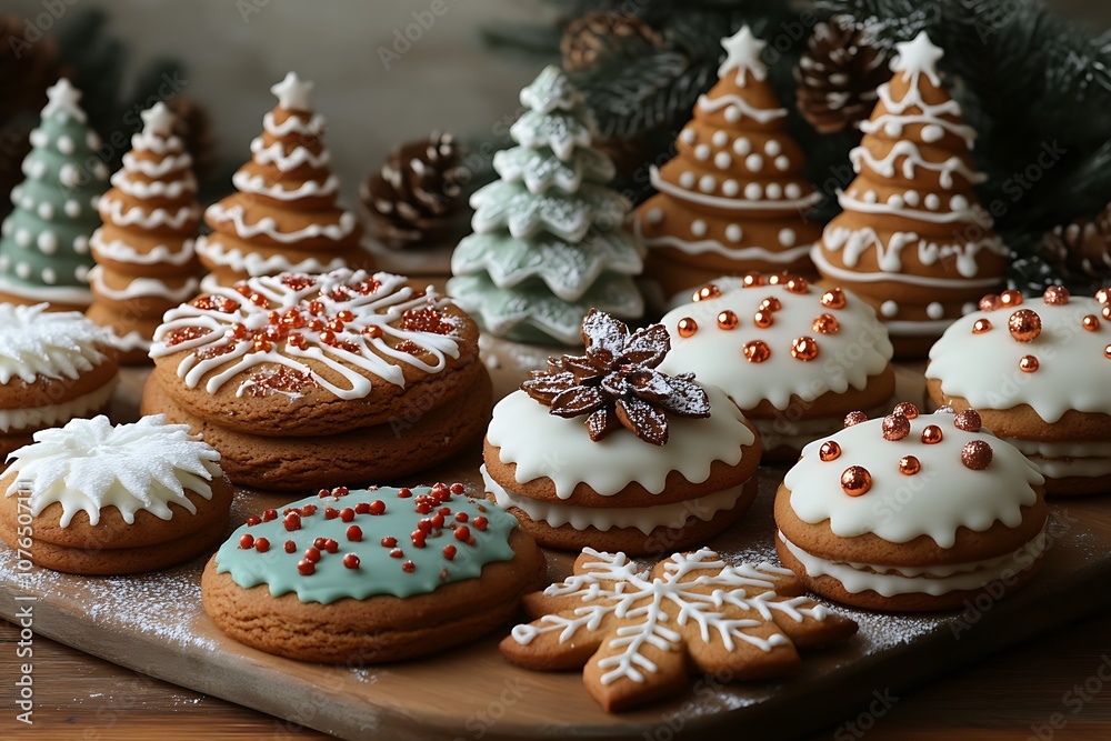 Plate of Cookies and Trees Plate of Cookies and Trees