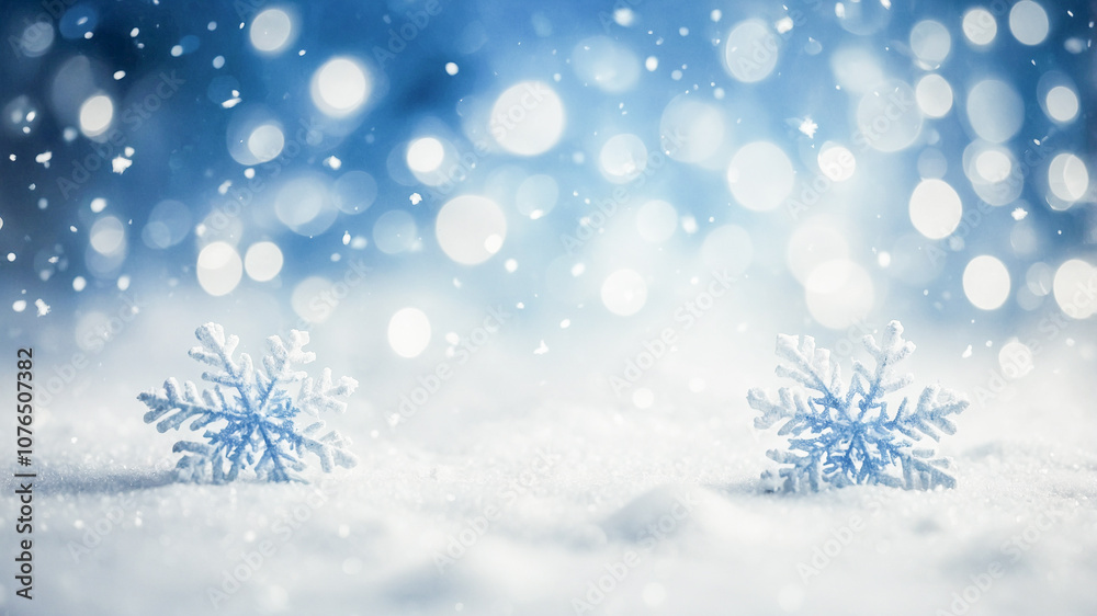 Blue bokeh winter background. Blue bokeh winter background.