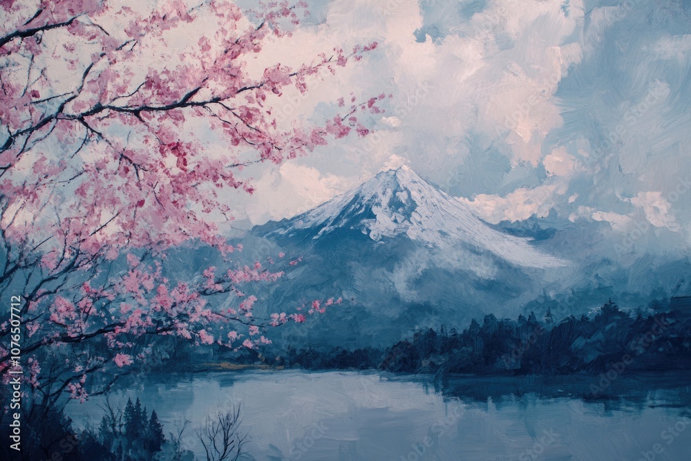 Serene mountain landscape with a calm lake in the foreground, perfect for use as a background or wallpaper Serene mountain landscape with a calm lake in the foreground, perfect for use as a background or wallpaper