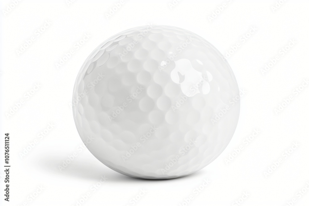 White Golf Ball Isolated on White Background White Golf Ball Isolated on White Background
