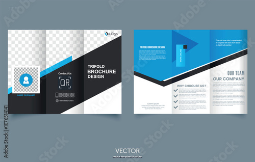 Business trifold brochure design Tri-fold brochure Corporate company profile tri fold brochure template