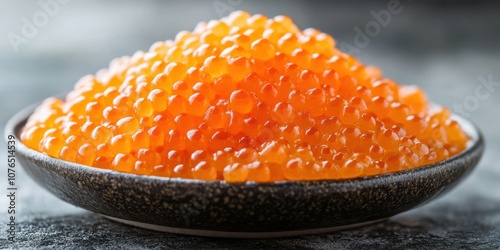 Flying Fish Roe Sashimi on plate Product photographya photo