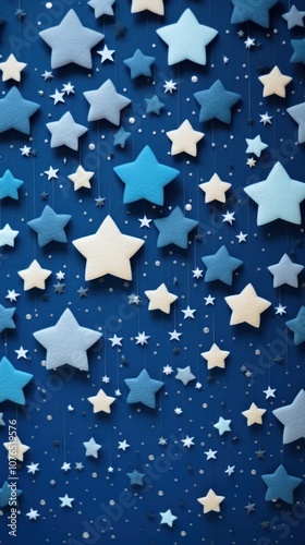 Wallpaper Mural Wallpaper of felt starry sky backgrounds confetti repetition. Torontodigital.ca