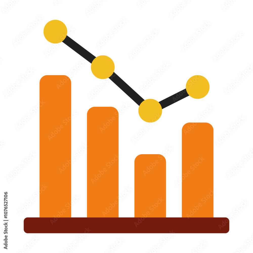 Bar Chart with Trend Line for Data Analysis Bar Chart with Trend Line for Data Analysis