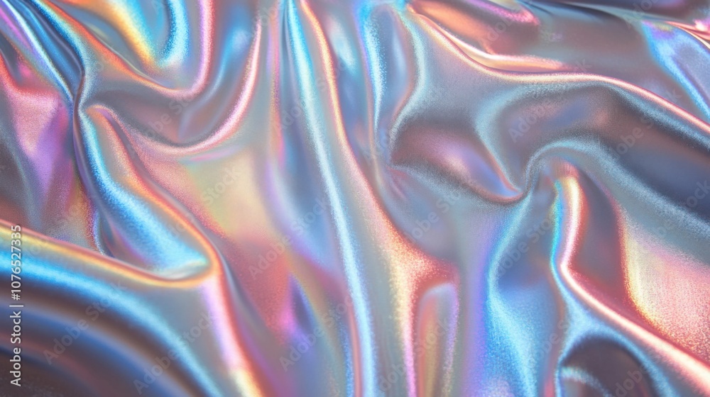 Vibrant Satin Texture with Iridescent Color Play Vibrant Satin Texture with Iridescent Color Play