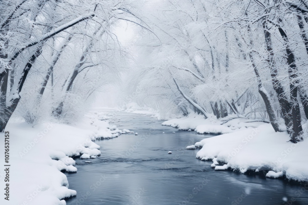 Winter snow landscape outdoors. Winter snow landscape outdoors.