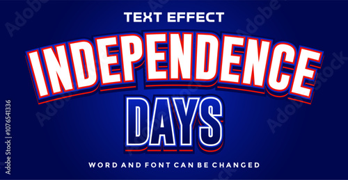 Independence days editable text effect