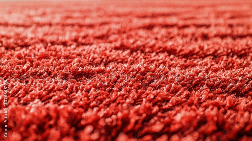 Close-up of a textured red carpet, showcasing its fibers and color. Close-up of a textured red carpet, showcasing its fibers and color.