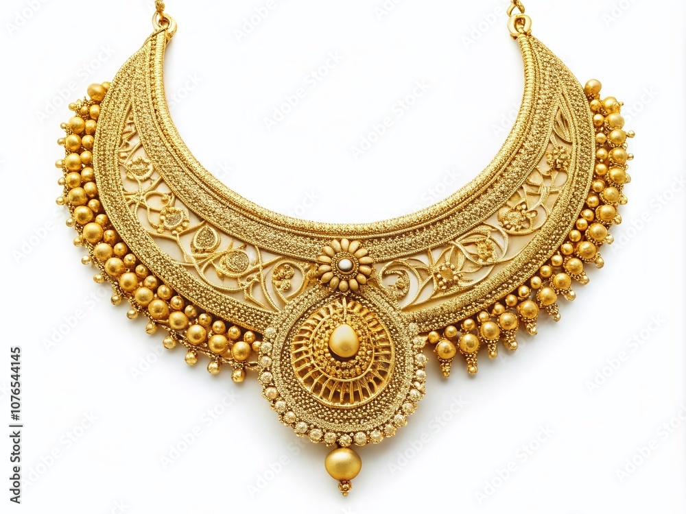 Stunning Gold Necklace Isolated on a Clean White Background for Elegant Fashion and Jewelry Displays, Perfect for Online Retail and High-End Advertising Use Stunning Gold Necklace Isolated on a Clean White Background for Elegant Fashion and Jewelry Displays, Perfect for Online Retail and High-End Advertising Use